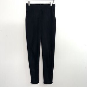 Zara Women's Pants Small Faux Suede Skinny Ankle Zip Hem Career Office Attire